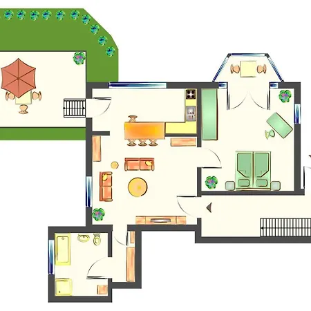 Appartement Grenzschlosschen App. 3 *